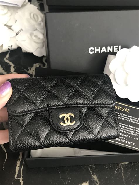 chanel classic credit card holder|Chanel flap card holder price.